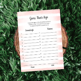 Brancos Rosa Suponho Que O Cartão De Jogo Da Idade