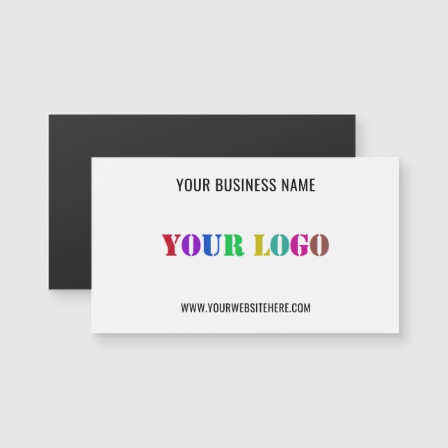 Branded Promotional Magnetic Business Card Example (Frente/Verso)