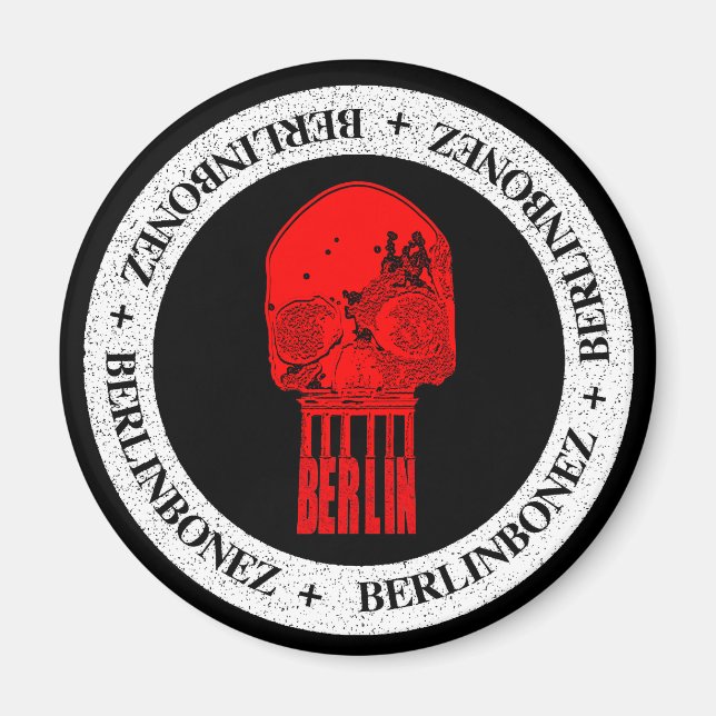 BrandenBurgSkull Fridge íman (Frente)
