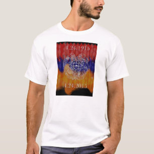 Brasão arménia 100 anos de t-shirt mais forte
