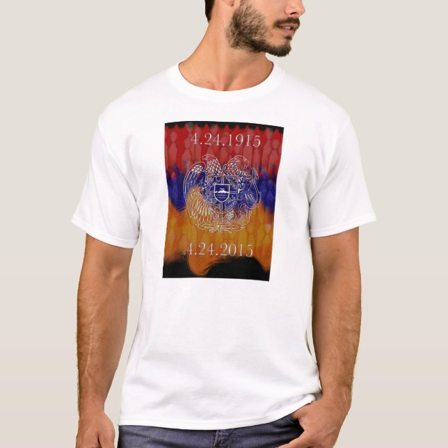 Brasão arménia 100 anos de t-shirt mais forte (Frente)