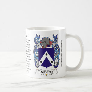 Brasão da família de Roberts uma caneca