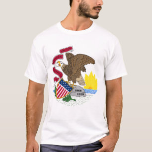 Brasão de Illinois, t-shirt da bandeira do estado