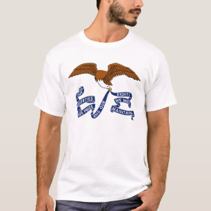 Brasão de Iowan, t-shirt da bandeira do estado