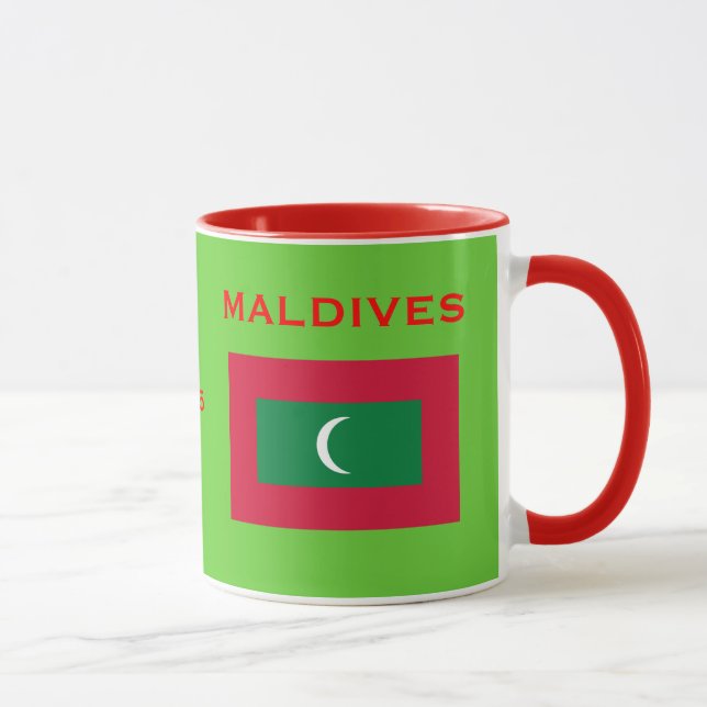 Brasão de Maldives* e caneca da bandeira (Direita)