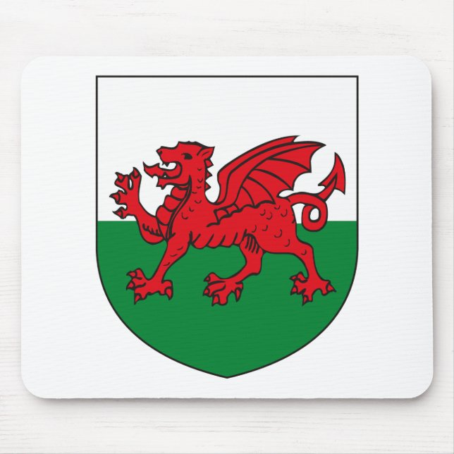 Brasão Mousepad de Wales (Frente)