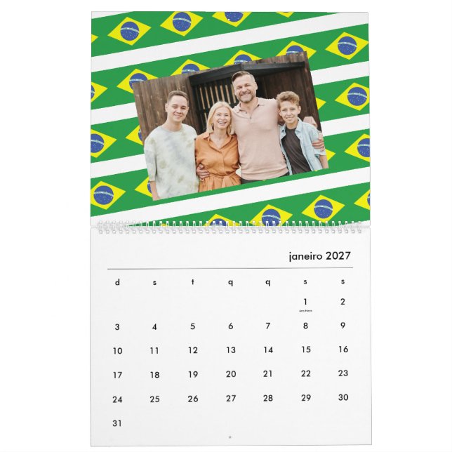 Brasil | Calendário Personalizado com Foto | 2024 (Jan 2027)