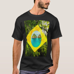 BRASIL de Camiseta Básica Escura Masculina
