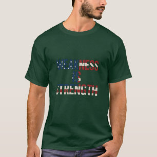 Brasil: "Fragilidade é Força", EUA Flag T-Shirt -