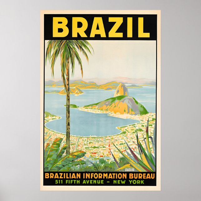 Brasil - Impressões de Cartazes de Viagem Antigos (Frente)