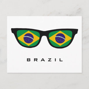 Brasil Shades de texto personalizado e cartão post