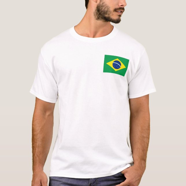 Brasil Sinalizador e Mapa da Camiseta (Frente)
