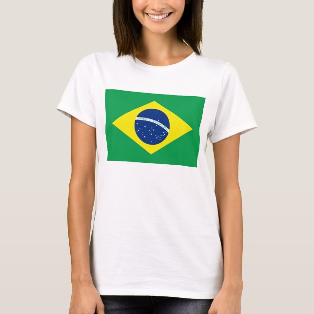 Brasil Sinalizador x Mapa T-Shirt (Frente)