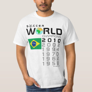 Brasil t-shirt de 5 campeões do campeonato do
