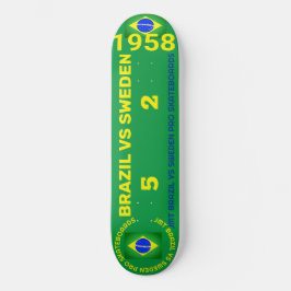 BRASIL VS SUÉCIA 1958 8 1/4" Skateboard Deck