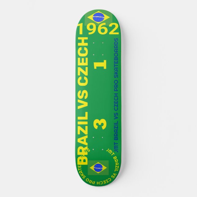 BRASIL VS TCHECA 8 1/4" Deck de Skateboard (Frente)