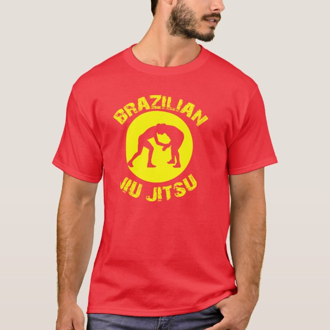 Brasileiro Jiu Jitsu - t-shirt do Oval de (Frente)