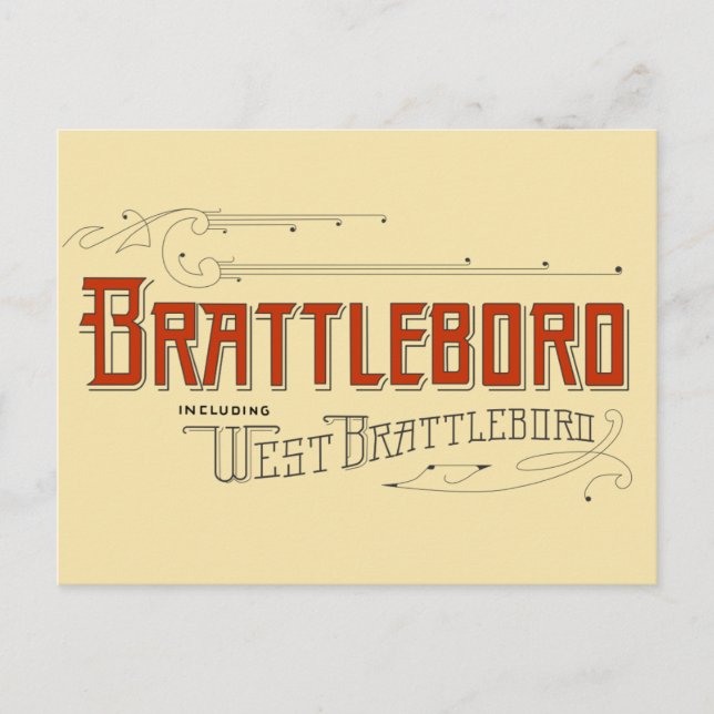 Brattleboro, incluindo o cartão ocidental de (Frente)