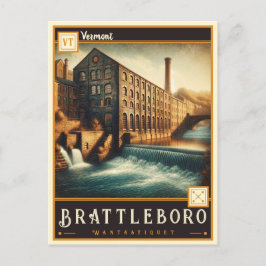 Brattleboro, Vermont | Cartão postal Vintage
