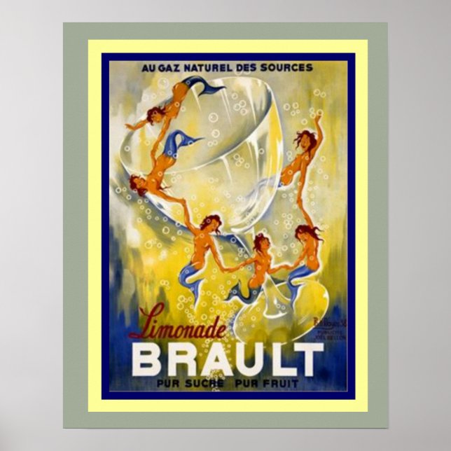 Brault Limonade - Anúncio francês Poster 16 x 20 (Frente)