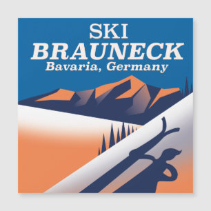 Brauneck Bavaria, poster de esqui vintage.