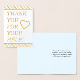 Bravo, "OBRIGADO PELA SUA AJUDA!" Cartão