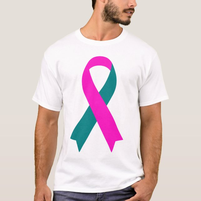 BRCA 1 e 2 Camisas de Fita de Sensibilização Rosa  (Frente)