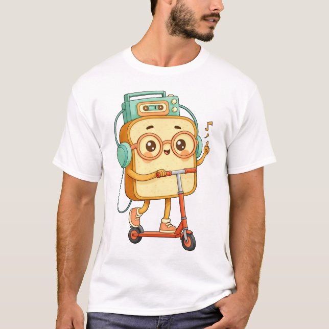 Bread Tony- cute scooter T-Shirt (Frente)