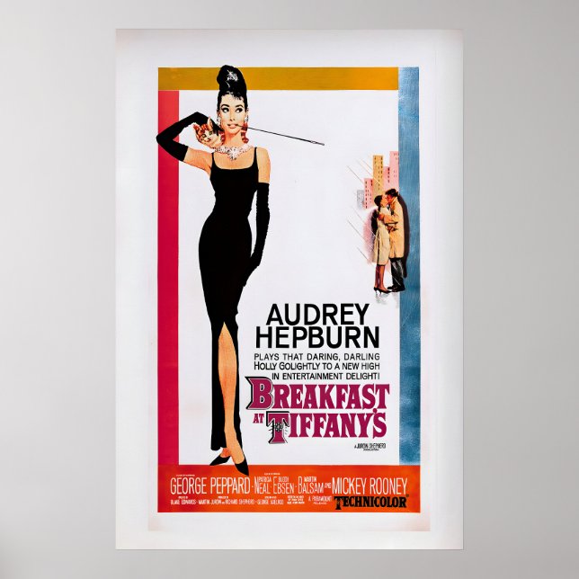 Breakfast At Tiffany's Movie Poster Restored (Frente)