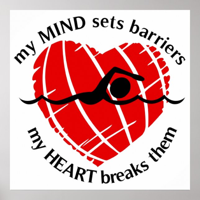 Breaking Barriers Swimmer Poster (Frente)