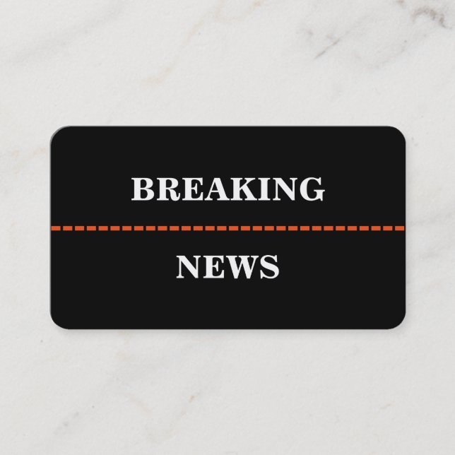 Breaking News Cartão de visita (Frente)