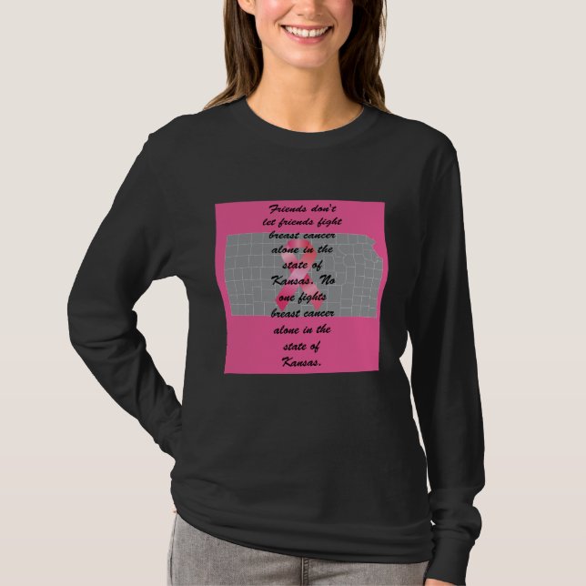 Breast Cancer Awareness in Kansas T-shirt  (Frente)