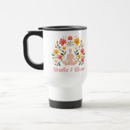 Breathe & Bloom Meditation Caneca de viagem