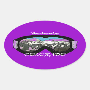 Breckenridge Colorado, autocolantes roxos de goggl