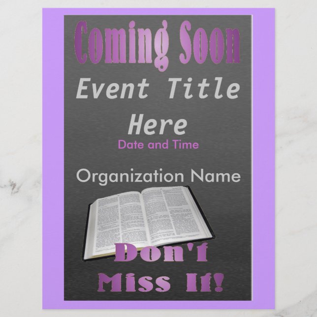 Brevemente, Flyer Purple (Frente)