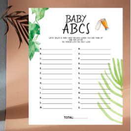 Brewery Baby - Color - Baby Shower Baby ABCs Game