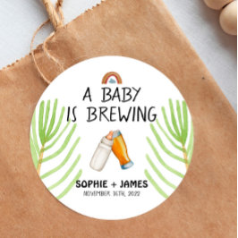Brewery Baby - Cor - Adesivo de Favor de Chá de Be