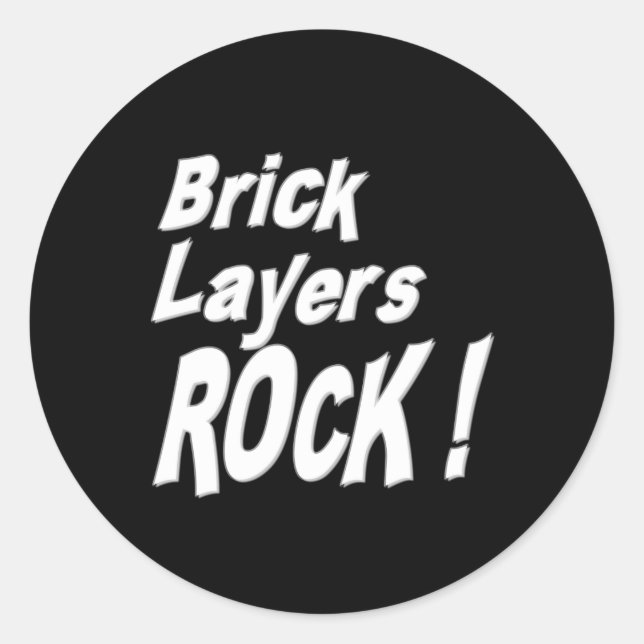 Brick Layers Rock! Adesivo (Frente)