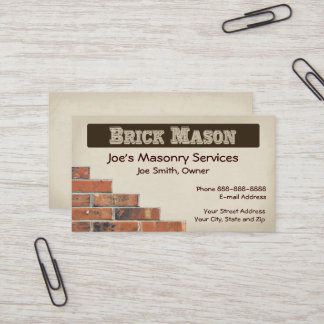 Brick Mason Masonry Cartão de visita