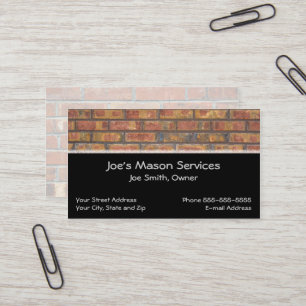 Brick Mason Masonry Cartão de visita