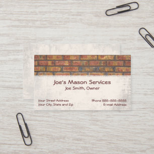 Brick Mason Masonry Cartão de visita
