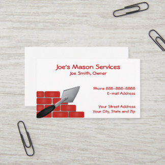 Brick Mason Masonry Cartão de visita