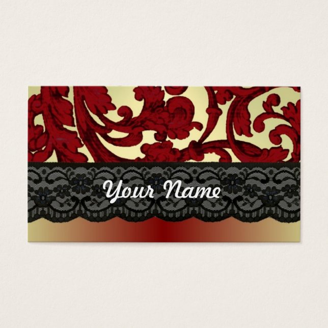 Brick red & gold damask (Frente)