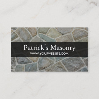 Brick Stone Masonry Construction Cartão de visita