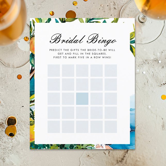 Bridal Bingo Amalfi - Jogo do Chá de panela (Criador carregado)