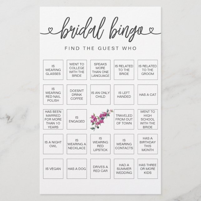 Bridal Bingo Encontra o Jogo do Chá de panela Conv (Frente)