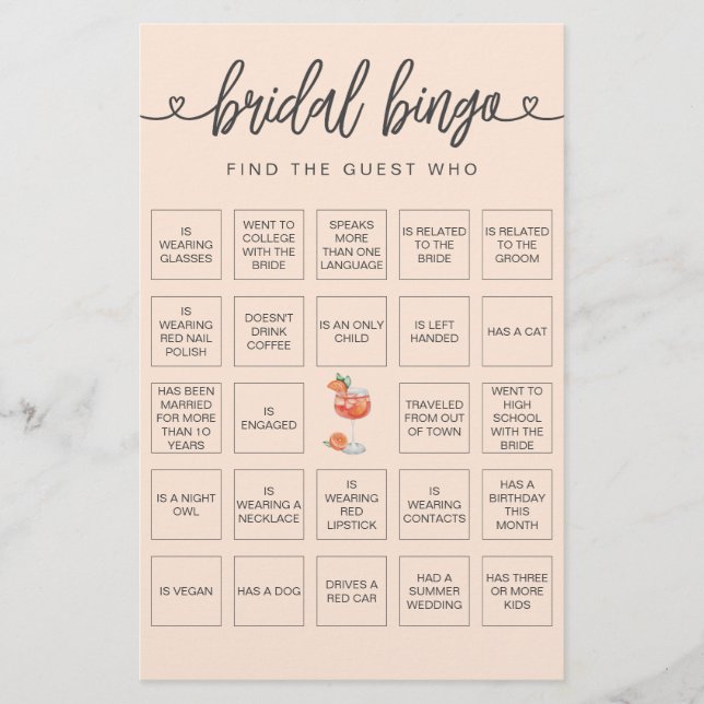 Bridal Bingo Encontra o Jogo do Chá de panela Conv (Frente)