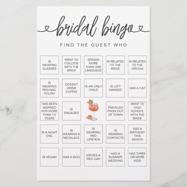Bridal Bingo Encontra o Jogo do Chá de panela Conv (Frente)