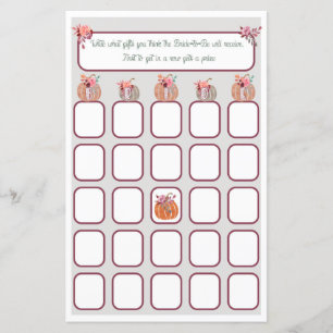 Bridal Bingo Fall in Love Chá de panela