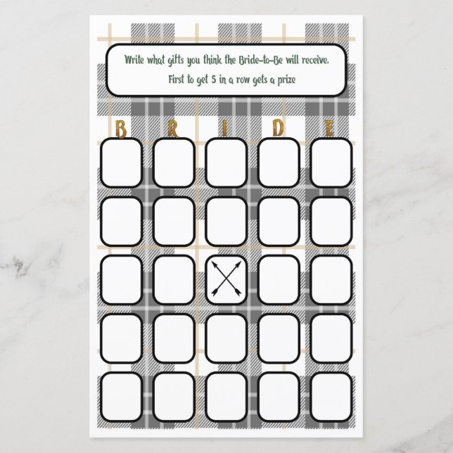 Bridal Bingo Flannel e Fiz (Frente)